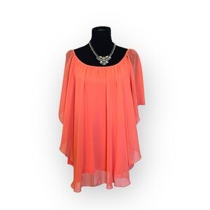 Chic Coral Blouse